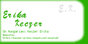 erika keczer business card